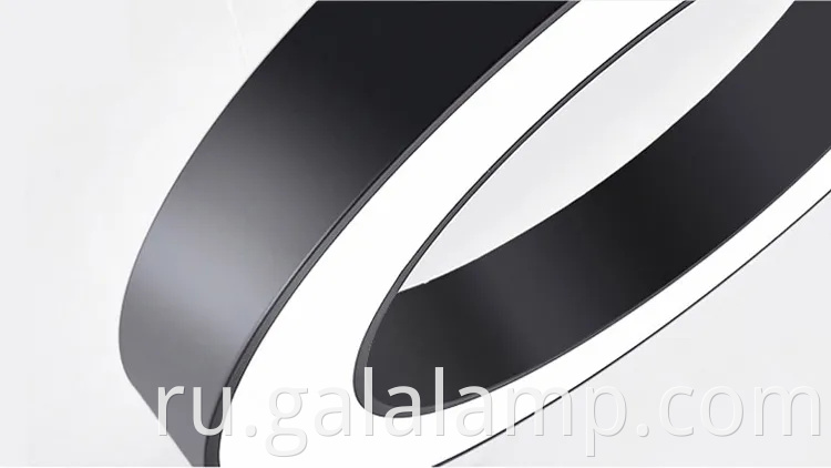 Элегантная черно -белая светодиодная люстра для современных пространств